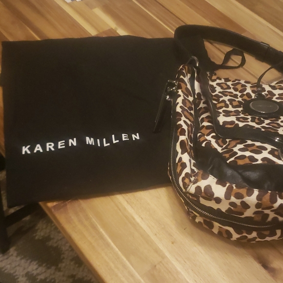 NWoT Karen Millen CalfHair and Leopard Bag - Picture 3 of 8